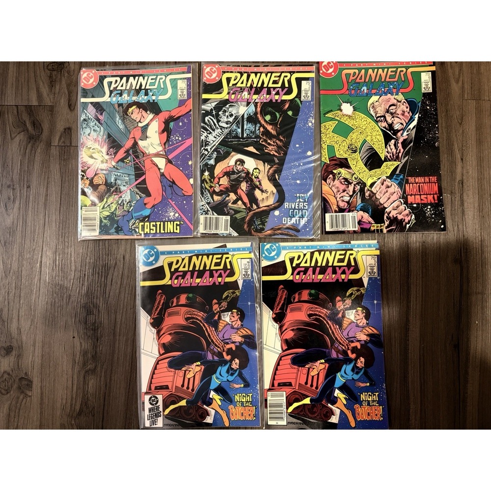 Spanners Galaxy (DC 1985) Comic Book Lot of 5 – Issues 1, 2, 5, 5(II), 6 Vintage